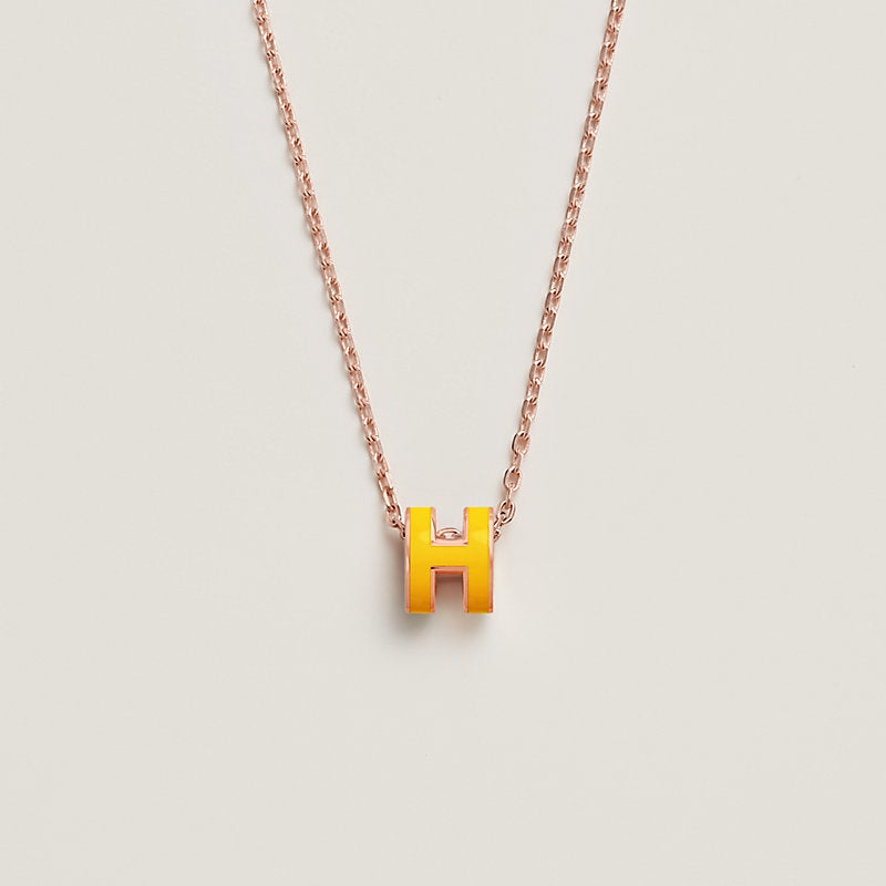 18K Mini Pop Hermes Yellow Necklace