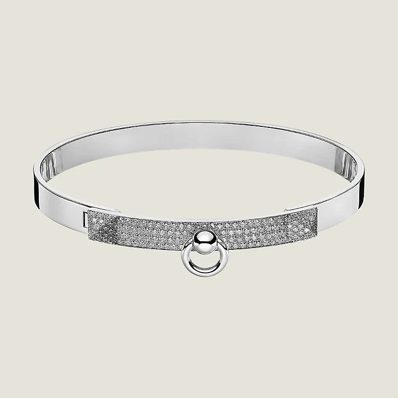 18K Collier De Chien Diamond Hermes Bracelet